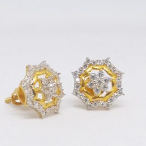 22 KT 916 Gold Diamond Round Fancy top
