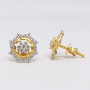 22 KT 916 Gold Diamond Round Fancy top