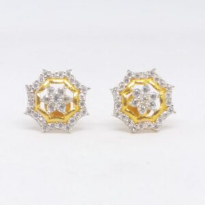 22 KT 916 Gold Diamond Round Fancy top