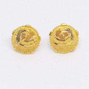 22 KT 916 Gold Plain Culcutti Round tops