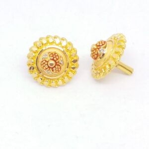 22 kt 916 plain gold round kaap tops
