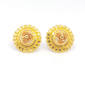 22 kt 916 plain gold round kaap tops