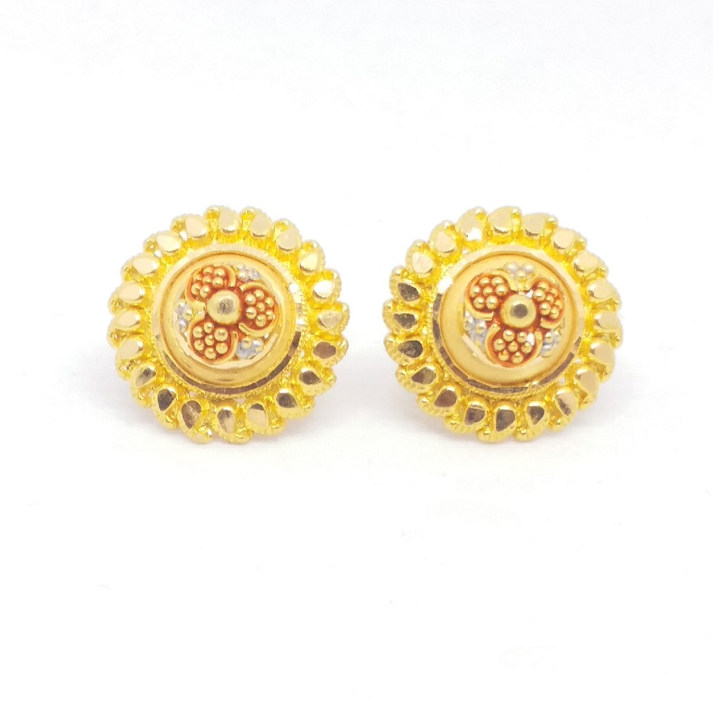 22 kt 916 plain gold round kaap tops
