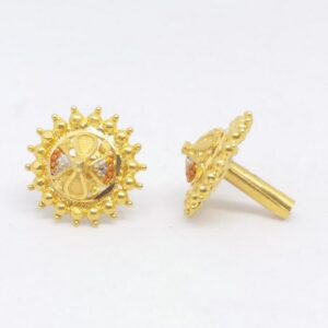 22 kt 916 gold plain round tops