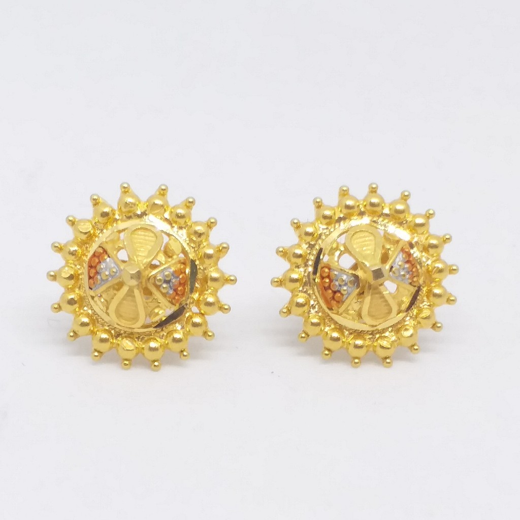 22 kt 916 gold plain round tops