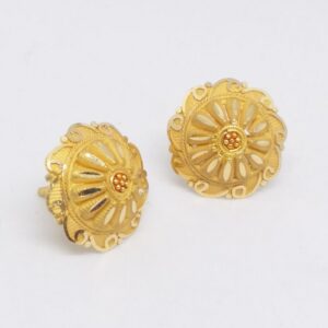 22 kt 916 plain gold round kaap tops