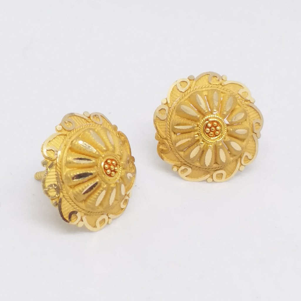 22 kt 916 plain gold round kaap tops - Image 3