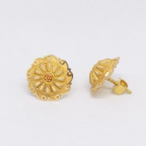22 kt 916 plain gold round kaap tops