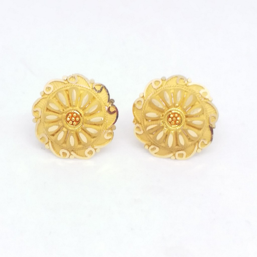 22 kt 916 plain gold round kaap tops
