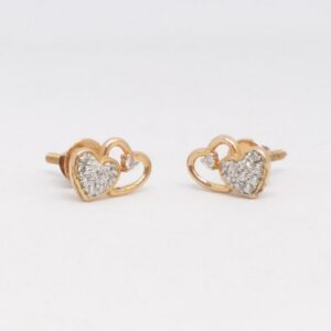 18 KT 750 Rose Gold Heart Shape Daimond tops