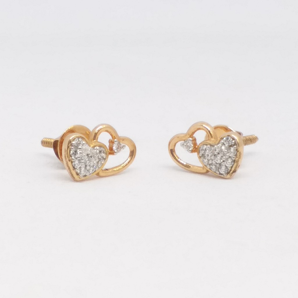 18 KT 750 Rose Gold Heart Shape Daimond tops - Image 3