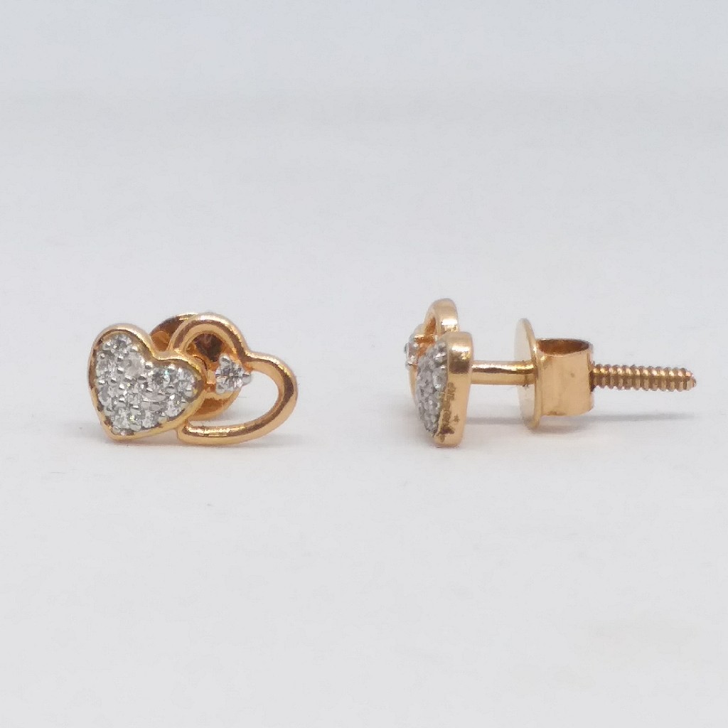 18 KT 750 Rose Gold Heart Shape Daimond tops - Image 2