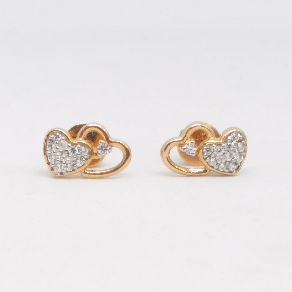 18 KT 750 Rose Gold Heart Shape Daimond tops