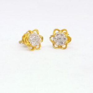 22 KT 916 Round Daimond Flowers shape nice top