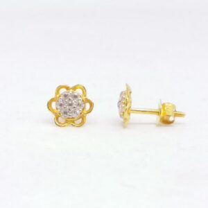 22 KT 916 Round Daimond Flowers shape nice top