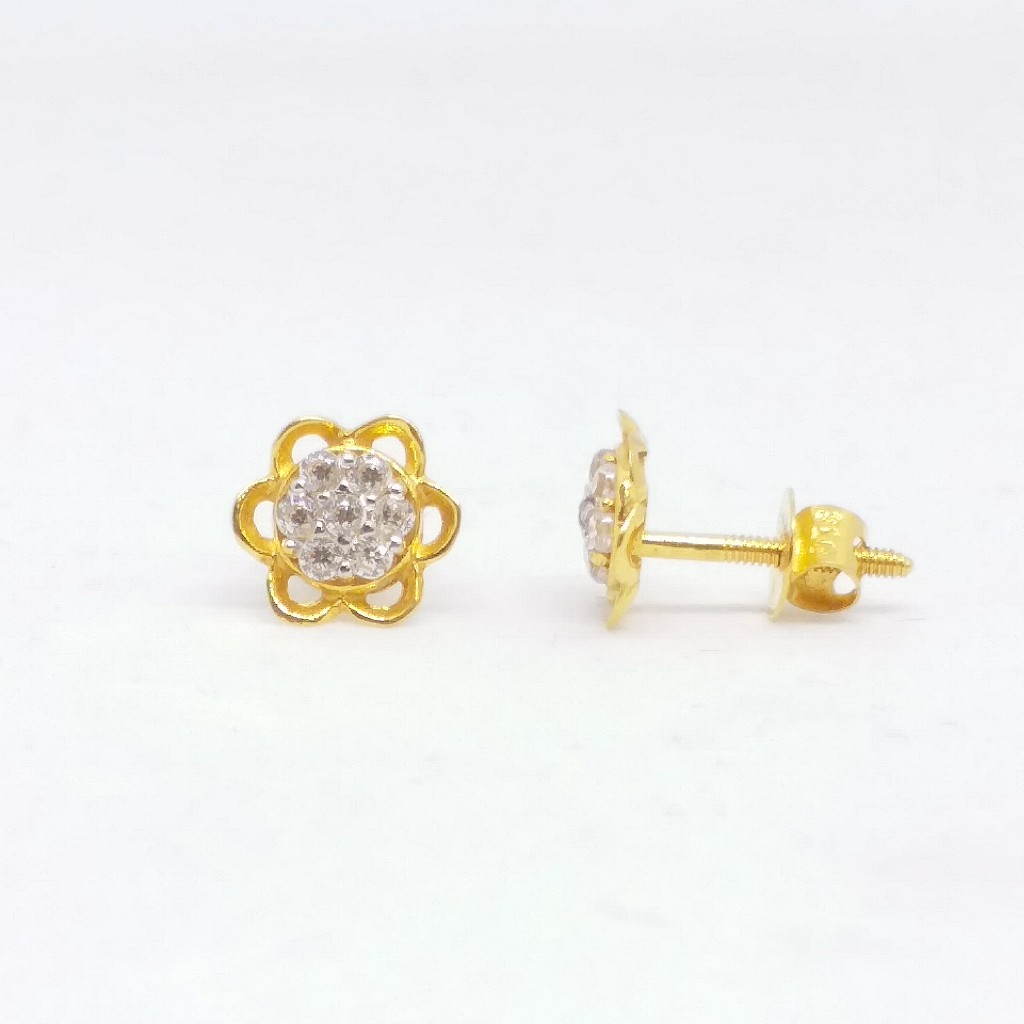 22 KT 916 Round Daimond Flowers shape nice top - Image 2