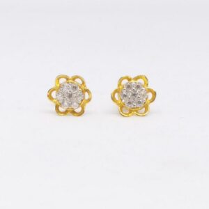 22 KT 916 Round Daimond Flowers shape nice top