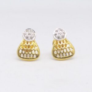 22 KT 916 Plain Gold Earring