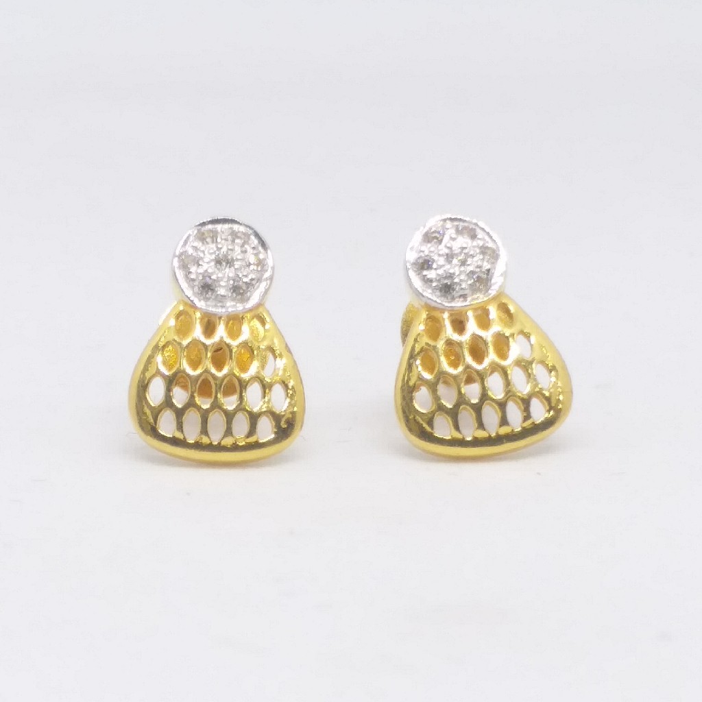 22 KT 916 Plain Gold Earring