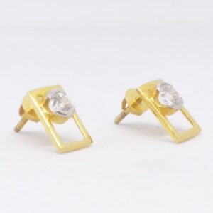 22 KT 916 Single Stone square Daimond Tops