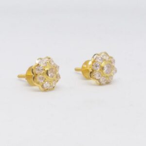 18 KT 750 Round Daimond Flower shape Tops