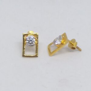 22 KT 916 Single Stone square Daimond Tops