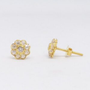 18 KT 750 Round Daimond Flower shape Tops