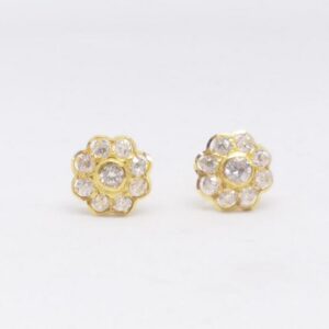 18 KT 750 Round Daimond Flower shape Tops