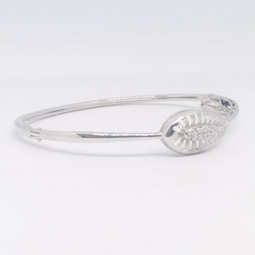 925 sterling silver diamond ladies kada bracelet - Image 3