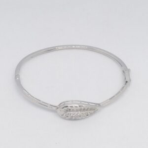 925 sterling silver diamond ladies kada bracelet