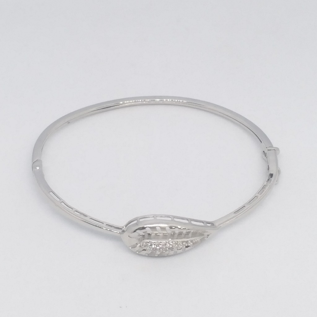 925 sterling silver diamond ladies kada bracelet - Image 2