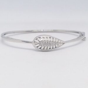 925 sterling silver diamond ladies kada bracelet