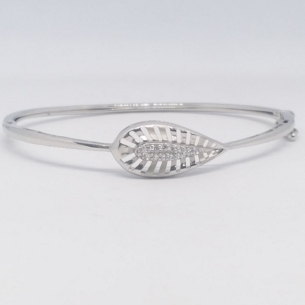 925 sterling silver diamond ladies kada bracelet