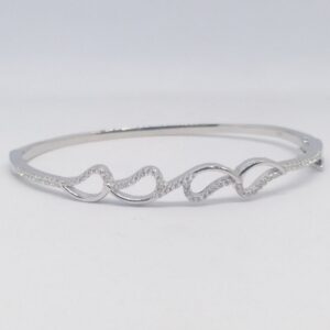 925 sterling silver diamond fancy ladies kada bracelet