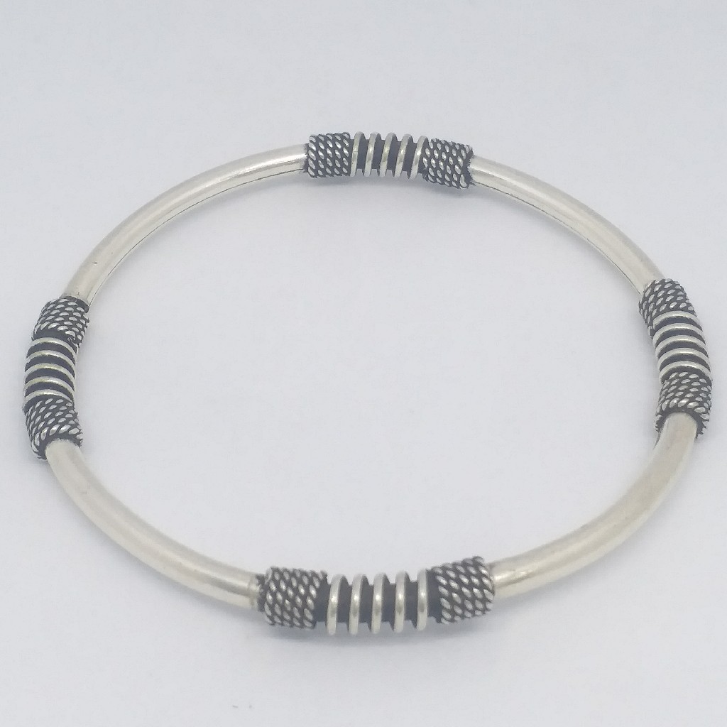 925 sterling silver antique oxidase ladies kada bracelet - Image 2