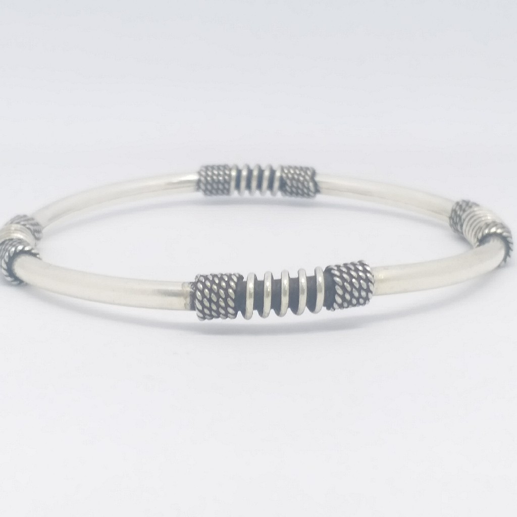 925 sterling silver antique oxidase ladies kada bracelet