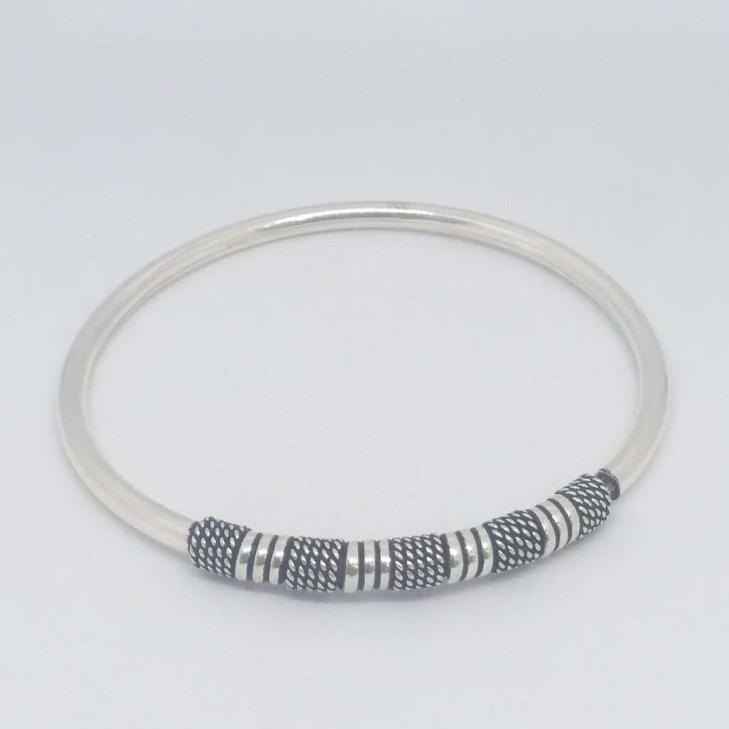 925 sterling silver antique oxidase ladies kada bracelet - Image 2