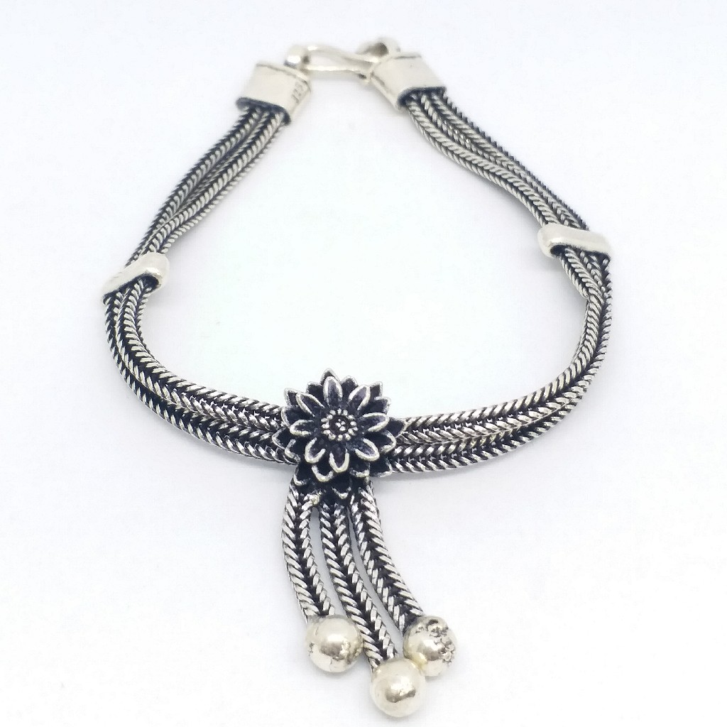 925 sterling silver oxidase ladies bracelet