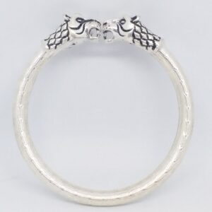 Silver gents lion shape bracelet kada