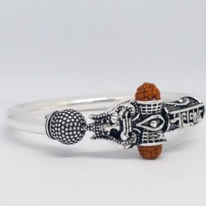 925 Sterling silver mahakal shiva Gents oxidase kada
