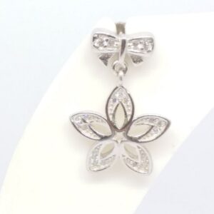 925 sterling silver flower shape hanging daimond top