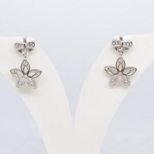 925 sterling silver flower shape hanging daimond top