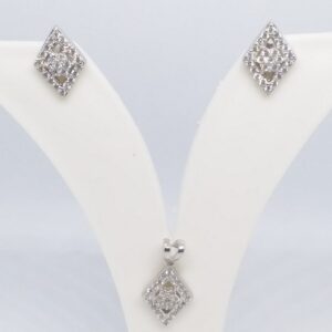 925 sterling silver diamond pendant top set