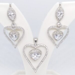 925 sterling silver diamond pendant top set