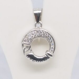 925 sterling silver round pendant top set