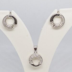925 sterling silver round pendant top set