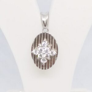 925 sterling silver diamond pendant top set