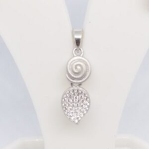 925 sterling silver mat finished pendant top set