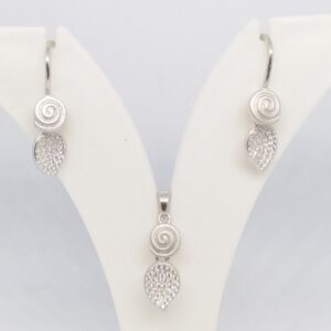 925 sterling silver mat finished pendant top set