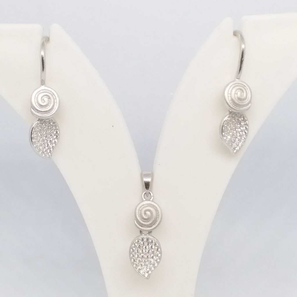925 sterling silver mat finished pendant top set